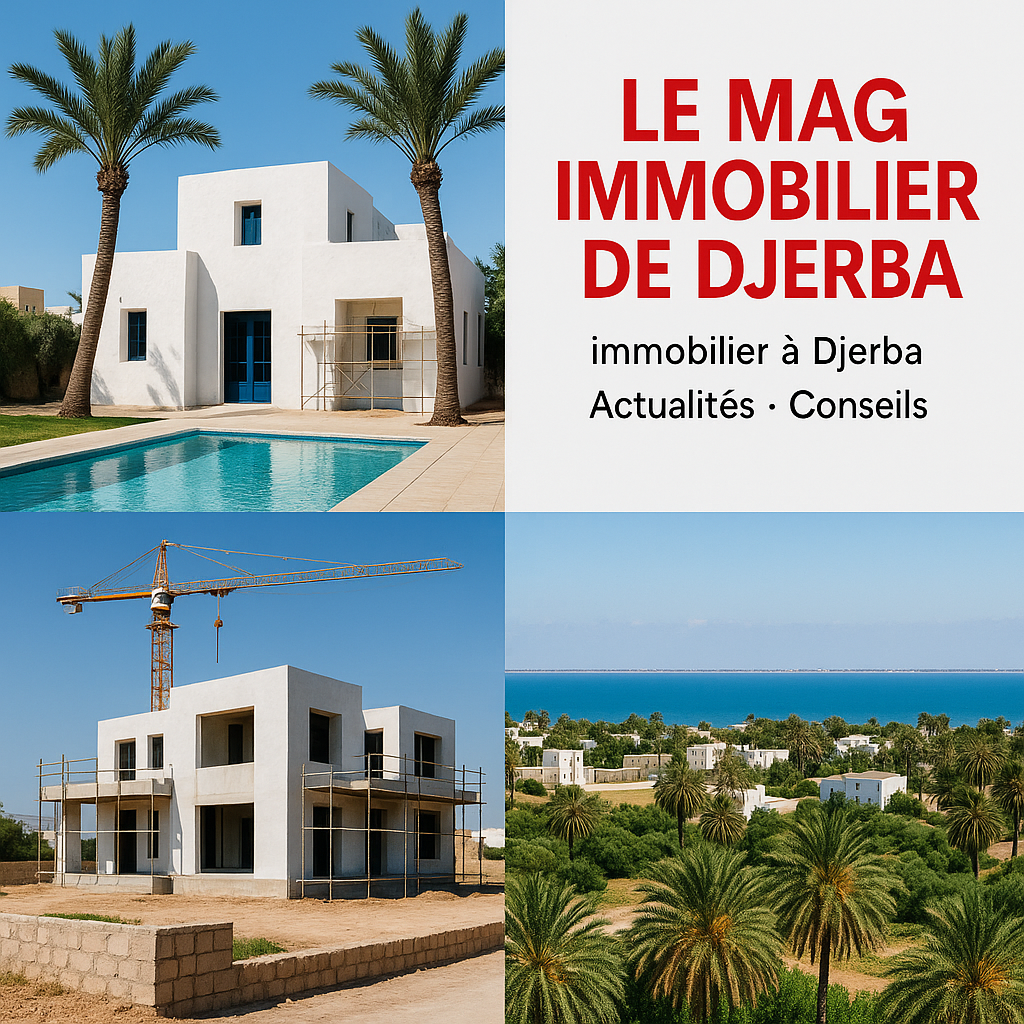 Le Mag Immobilier de Djerba 2025 immobilier Djerba 2025 – villa moderne, chantier et actualités